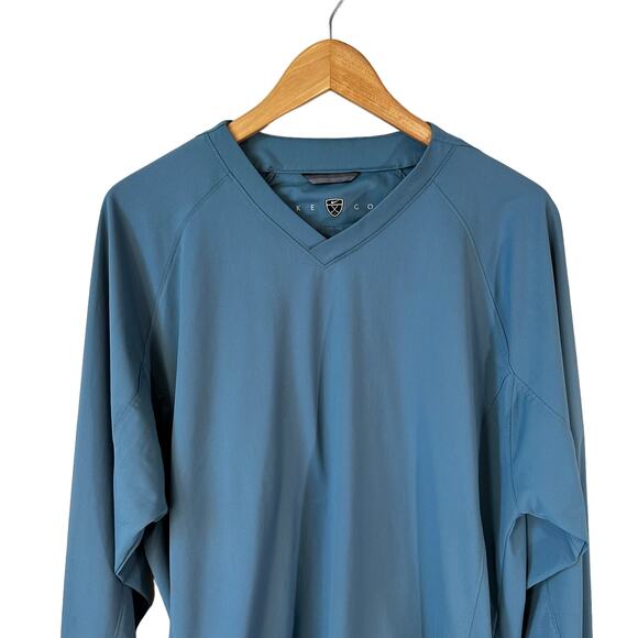 VTG Y2K 90s NIKE GOLF Men's V Neck Pullover Swoosh Windbreaker Jacket Blue Small - Picture 4 of 11